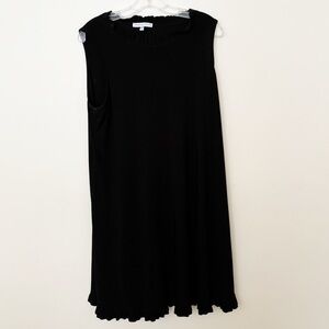 Annalee + Hope Sleeveless Dress Womens Size Large High Neck Ruffle Neckline Hem